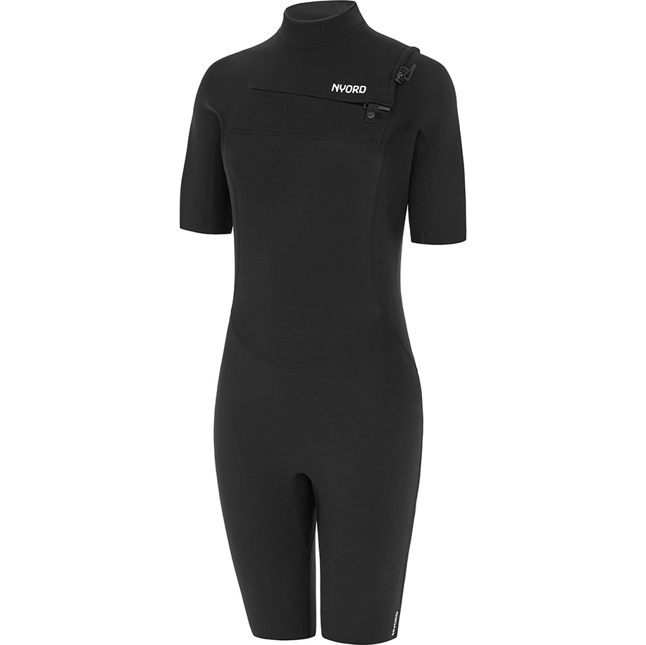 2025 Nyord Da Donna Tempus 2/2mm Chest Zip Shorty Muta N04BA00014 - Black